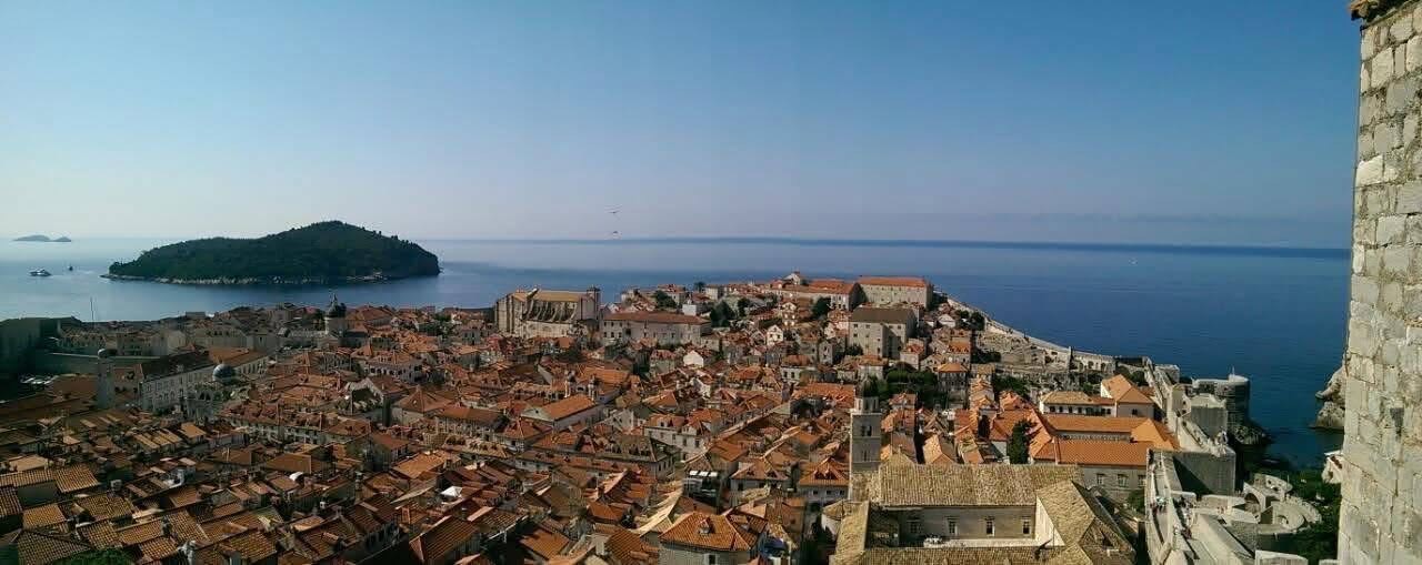 View over Dubrovnik rooftops and the Adriatic during Nik’s early travel photography years.