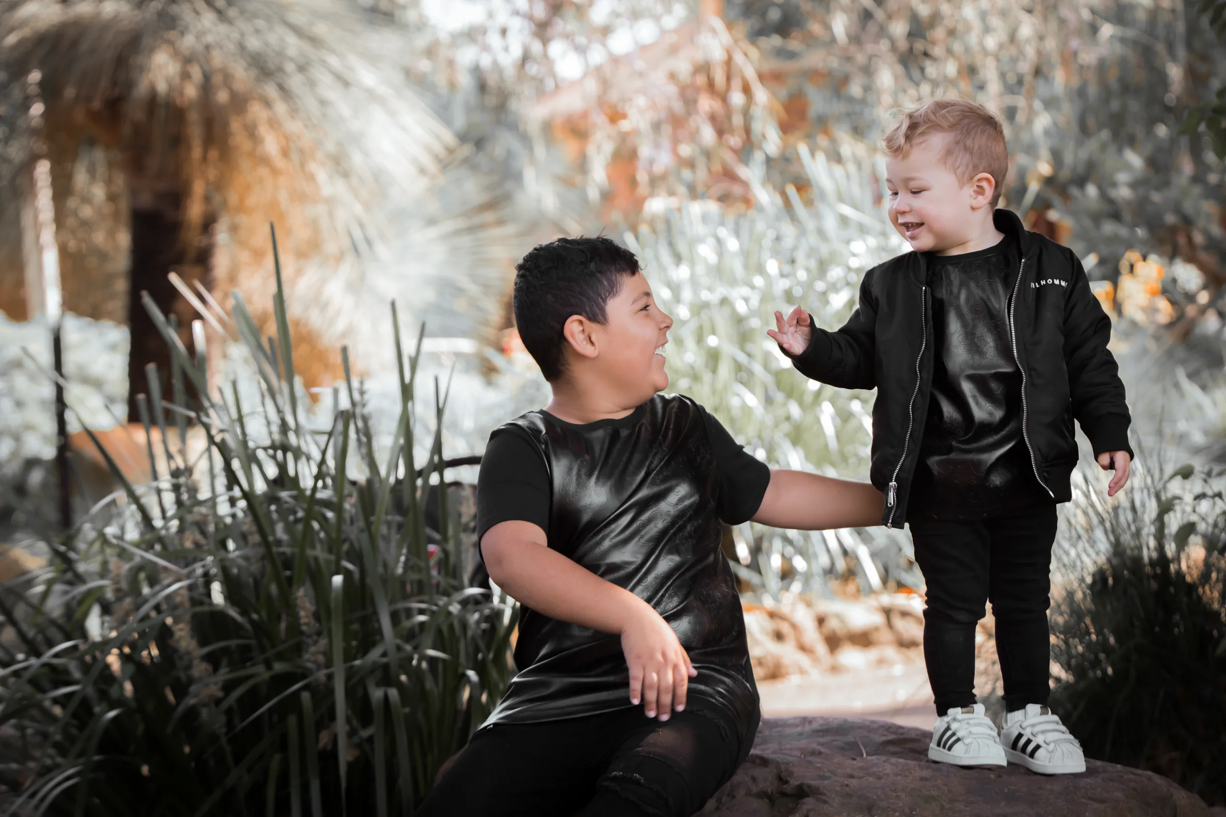 Father and son outdoor family photography session in Melbourne by Royale Photography