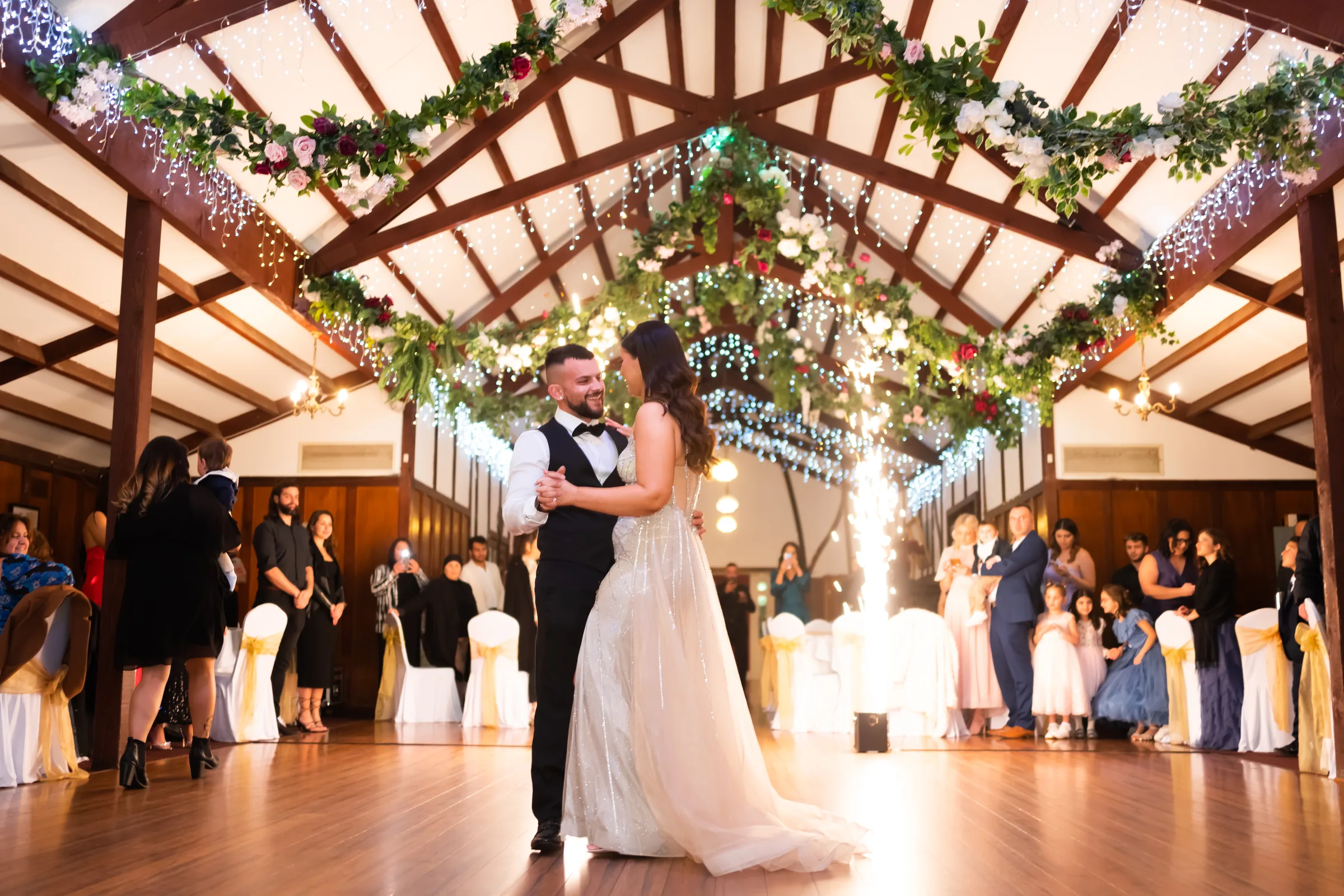 Melbourne wedding first dance in a reception hall photographed by Royale Photography